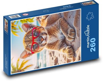 Puma v brýlích - puzzle 260 dílků