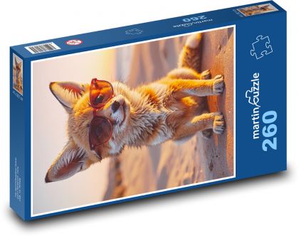 Liška v brýlích - Puzzle 260 dílků, rozměr 41x28,7 cm