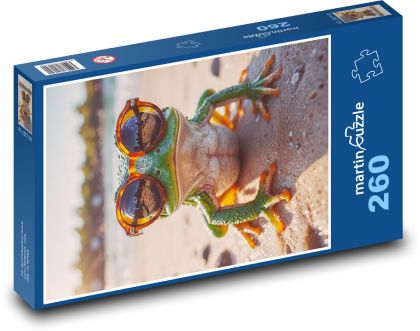 A frog in glasses - Puzzle 260 pieces, size 41x28.7 cm 