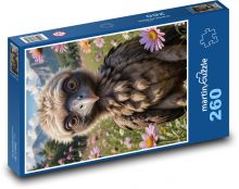 Vulture in flowers Puzzle 260 pieces - 41 x 28.7 cm
