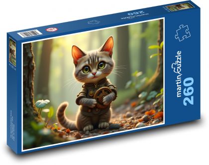 Cartoon-Katze - Puzzle - 260 Teile