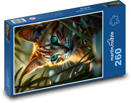 Grünäugige Katze - Puzzle - 260 Teile