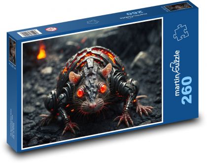 Mysz - Robot - Puzzle 260 elementów, rozmiar 41x28,7 cm