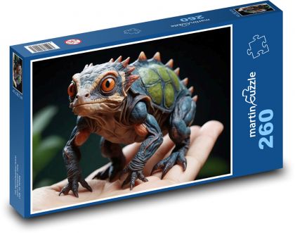 Magic lizard in the palm of your hand - Puzzle 260 pieces, size 41x28.7 cm 