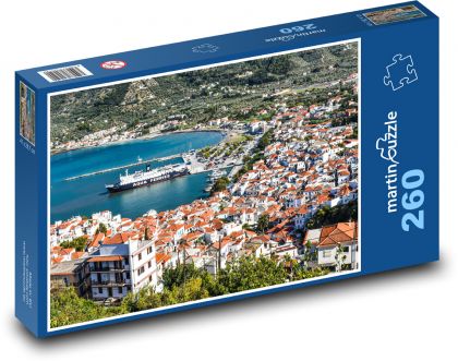 Řecko - Skopelos - Puzzle 260 dílků, rozměr 41x28,7 cm