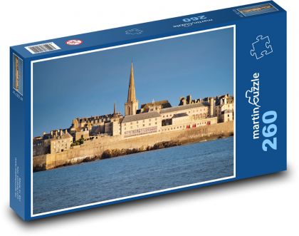 Nadmorskie miasto - Puzzle 260 elementów, rozmiar 41x28,7 cm