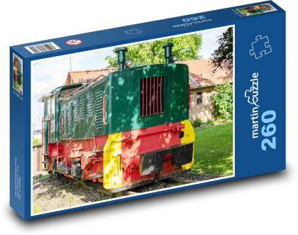 Kolej, lokomotywa - Puzzle 260 elementów, rozmiar 41x28,7 cm
