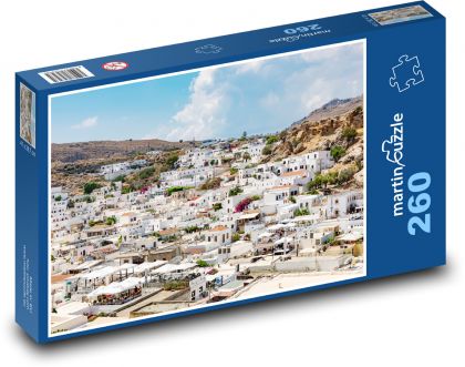 Lindos - Grecja - Puzzle 260 elementów, rozmiar 41x28,7 cm
