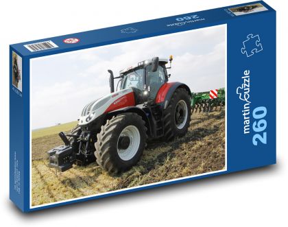 Traktor při práci - puzzle 260 dílků