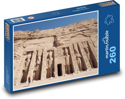 Abú Simbel chrám - Egypt - Puzzle 260 dílků, rozměr 41x28,7 cm