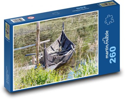 Loď - jezero - puzzle 260 dílků