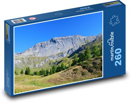 Alpy, horská krajina - puzzle 260 dílků