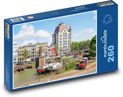 Rotterdam - rzeka - Puzzle 260 elementów, rozmiar 41x28,7 cm