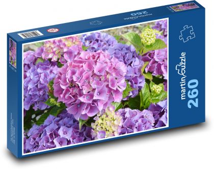 Purple hydrangea - Puzzle 260 pieces, size 41x28.7 cm 