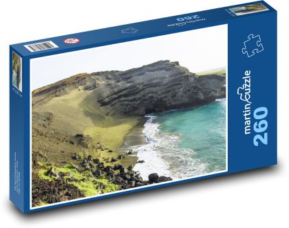Green Sand Beach - Hawaje - Puzzle 260 elementów, rozmiar 41x28,7 cm