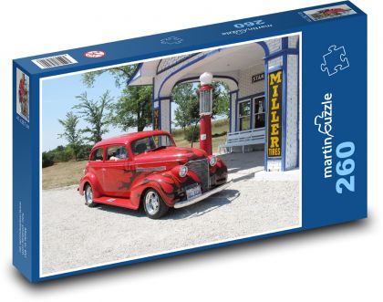 Červené auto - Puzzle 260 dielikov, rozmer 41x28,7 cm
