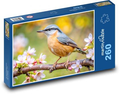 Brhlík na kvetoucí větvi - puzzle 260 dílků