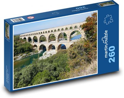 Pont du Gard, Aqueduct - Puzzle 260 pieces, size 41x28.7 cm 