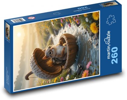 Veverica - Puzzle 260 dielikov, rozmer 41x28,7 cm