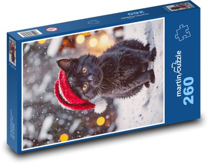 Schwarze Katze im Hut - Puzzle - 260 Teile