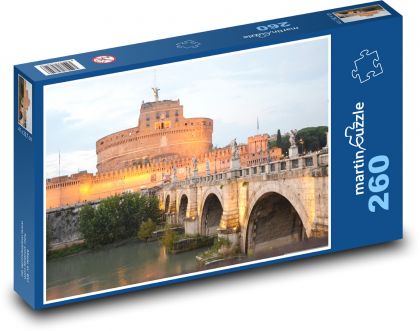 Kostol Sant  ´Angelo Rím - Taliansko - Puzzle 260 dielikov, rozmer 41x28,7 cm