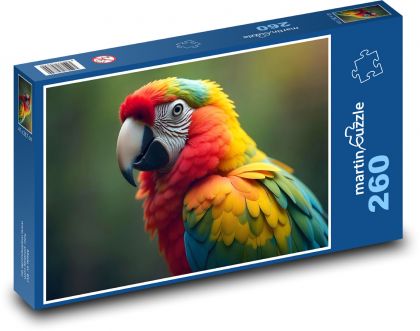 Papagáj - vták - Puzzle 260 dielikov, rozmer 41x28,7 cm