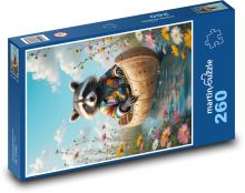 Szop w łodzi Puzzle 260 elementów - 41x28,7 cm