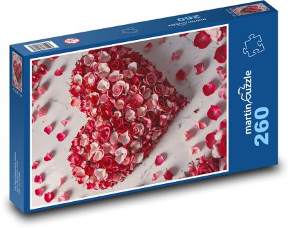 Srdcia kvetov - Puzzle 260 dielikov, rozmer 41x28,7 cm