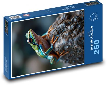 Frog on a stone - Puzzle 260 pieces, size 41x28.7 cm 