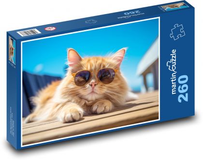 Eine Katze mit Brille - Puzzle - 260 Teile