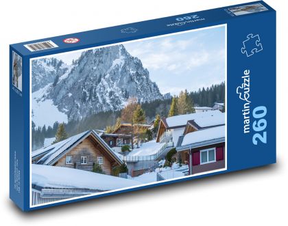 Eine Schneelandschaft. - Puzzle - 260 Teile