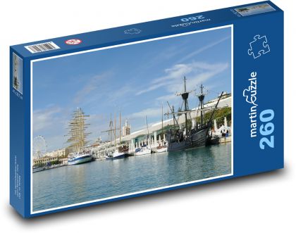 Malaga - Port - Puzzle 260 pieces, size 41x28.7 cm 