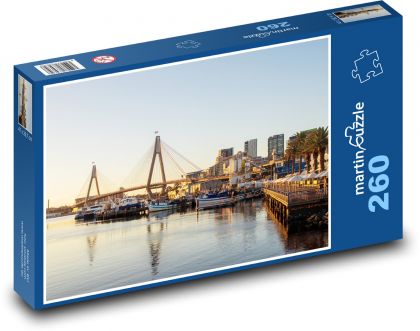Most - prístav - Puzzle 260 dielikov, rozmer 41x28,7 cm