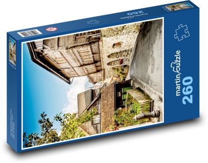 Zabytkowa wioska - architektura - Puzzle 260 elementów, rozmiar 41x28,7 cm