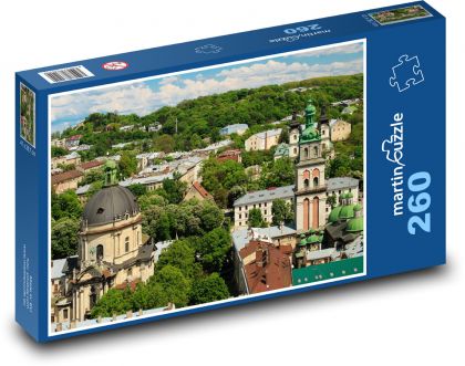 Město Lvov - Ukrajina - puzzle 260 dílků