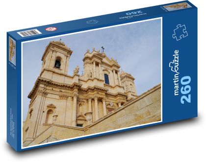 Sicília - barokový kostol - Puzzle 260 dielikov, rozmer 41x28,7 cm