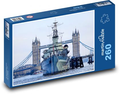 Tower Bridge - Temža - Puzzle 260 dielikov, rozmer 41x28,7 cm