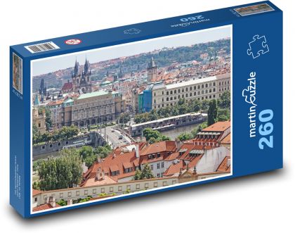 Praga - krajobraz miejski - Puzzle 260 elementów, rozmiar 41x28,7 cm