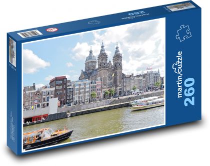Bazylika św. Mikołaja w Amsterdamie - Puzzle 260 elementów, rozmiar 41x28,7 cm
