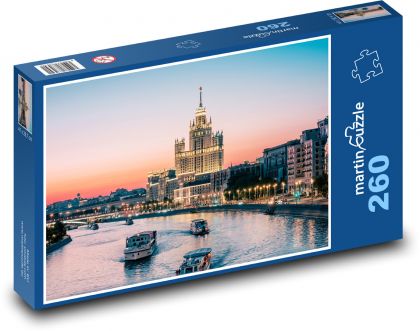 Západ slnka - Moskva - Puzzle 260 dielikov, rozmer 41x28,7 cm