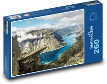 Ringedalsvannet - jezero, Norsko Puzzle 260 dílků - 41 x 28,7 cm