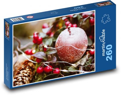 Dekoracje świąteczne - Puzzle 260 elementów, rozmiar 41x28,7 cm
