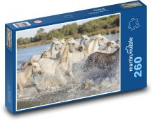 Hříbata běžící ve vodě Puzzle 260 - 41x28,7 cm