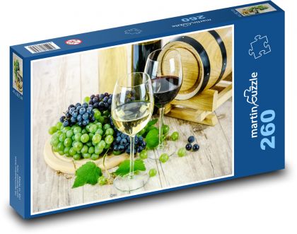 Kieliszki do wina - Puzzle 260 elementów, rozmiar 41x28,7 cm