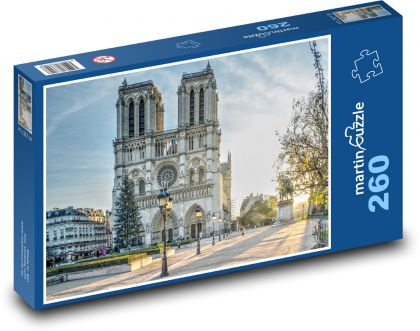 Notre Dame - Paryż - Puzzle 260 elementów, rozmiar 41x28,7 cm