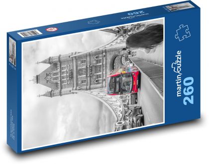 London Bus - Puzzle 260 elementów, rozmiar 41x28,7 cm