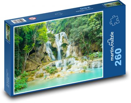 Vodopády v lese - puzzle 260 dílků