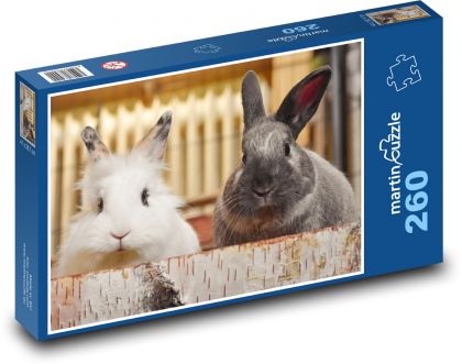Domestic rabbits - Puzzle 260 pieces, size 41x28.7 cm 