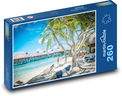 Bora - bora, palmy - puzzle 260 dílků