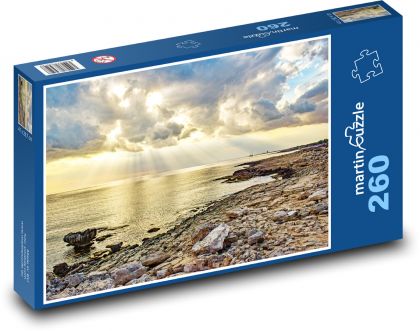 Morze - skaliste wybrzeże - Puzzle 260 elementów, rozmiar 41x28,7 cm